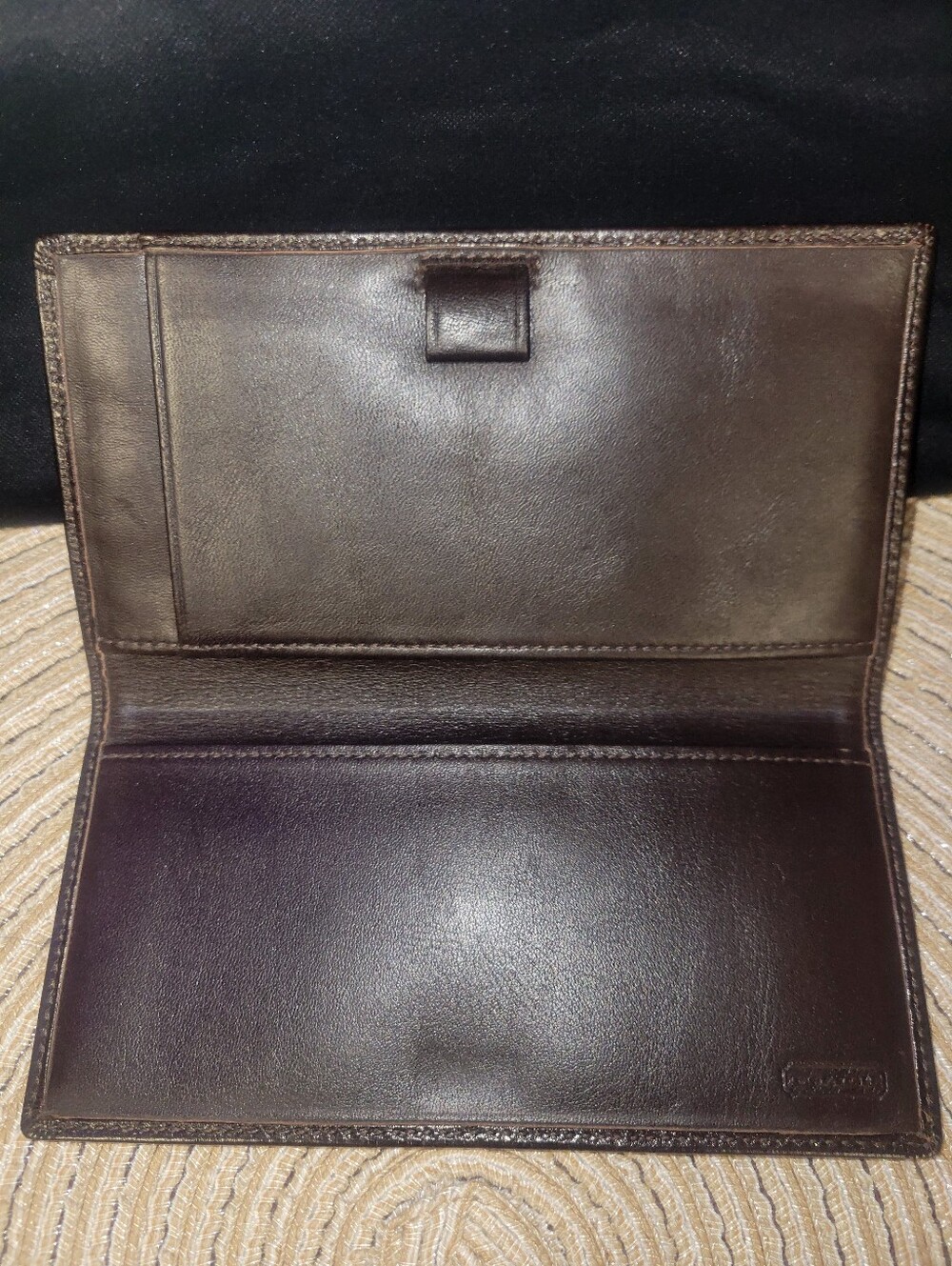 Coach Y2K Legacy Signature Stripe Trifold Wallet with Checkbook - Picture 4 of 6